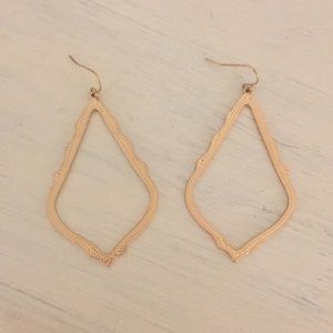 Kendra Scott rose gold drop earrings